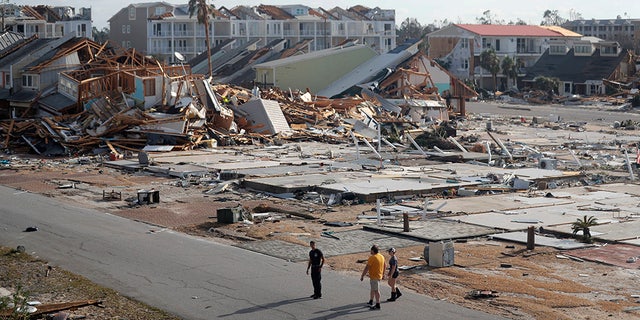 Rescue personnel in Mexico Beach, Fla., Thursday, a day after Hurricane Michael made landfall.
