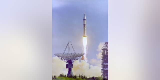 Apollo 7 launches on Oct. 11, 1968. (NASA)