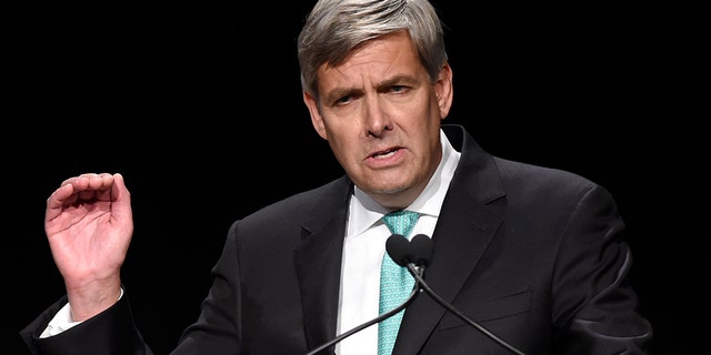 Republican gubernatorial candidate Bob Stefanowski answers a question during the Connecticut Broadcasters Association gubernatorial debate, Thursday, Oct. 18, 2018 in Hartford, Conn.