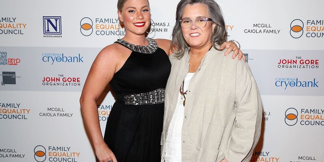 Elizabeth Rooney and Rosie O'Donnell attend Family Equality Council's 'Night At The Pier' at Pier 60 on May 7, 2018 in New York City.