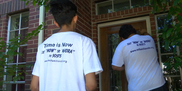 Canvassers are hitting neighborhoods throughout Houston, reminding residents to vote. Census data shows only 40% of Hispanics voted during the 2016 presidential election.