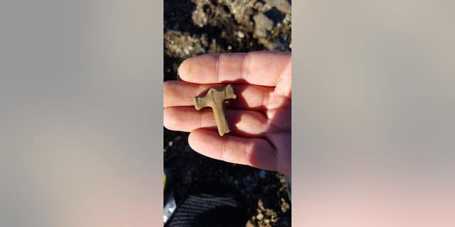 The sandstone 'Thor's Hammer' amulet was discovered at the site of Viking farmstead in Southern Iceland.