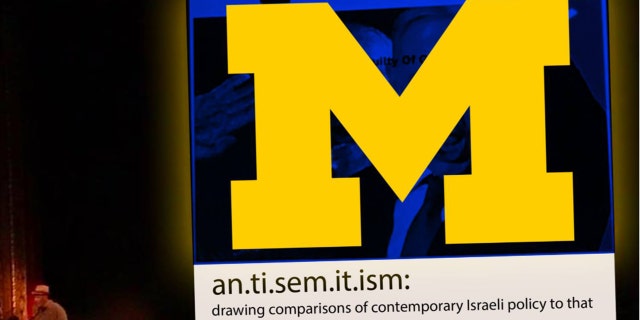 Alexa Smith, a student at the University of Michigan made the following graphic after having to sit through a mandatory art lecture that featured a slide comparing Israeli Prime Minister Benjamin Netanyahu to Adolf Hitler.