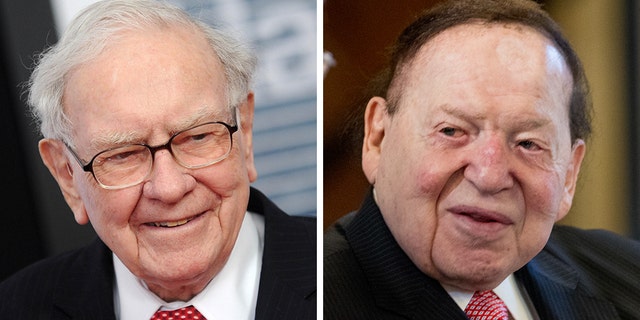 Warren Buffett, left, has engaged in a political fight with Sheldon Adelson over Nevada's energy.