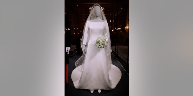 An audio recording of the Duchess of Sussex accompanies the exhibit, further explaining the look she had in mind for her big day.