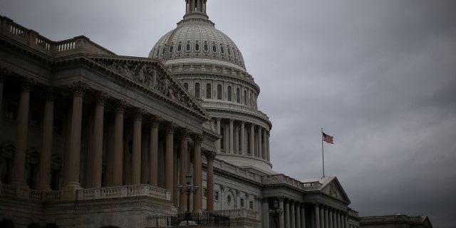 Clouds fill the sky in front of the U.S. Capitol on Oct. 7, 2013 in Washington, D.C. (Getty Images)