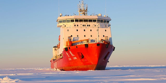China's icebreaker Xuelong is seen in Antarctic ice zone, Nov. 29, 2016. Xinhua/Rong Qihan via Getty Images