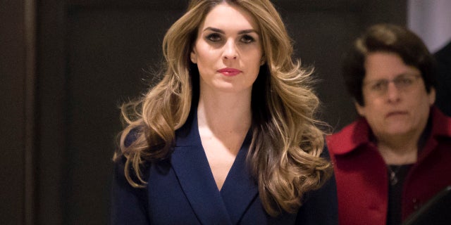 White House Communications Director Hope Hicks, one of President Trump's closest aides and advisers, arrives to meet behind closed doors with the House Intelligence Committee, at the Capitol in Washington, Tuesday, Feb. 27, 2018. (AP Photo/J. Scott Applewhite)