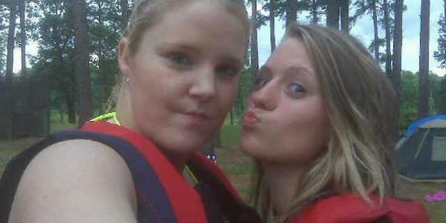 AJ Prince (left) with Jessica Chambers.