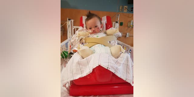 Jeremiah, 2, lost the lower half of all four limbs after he contracted a mysterious life-threatening bacterial infection.