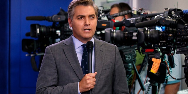 Trump scolds CNN’s Jim Acosta in India: ‘You ought to be ashamed of yourself’ 2 CNN’s Jim Acosta has become a hero among liberals for his combative style when questioning President Trump. (AP Photo/Evan Vucci)