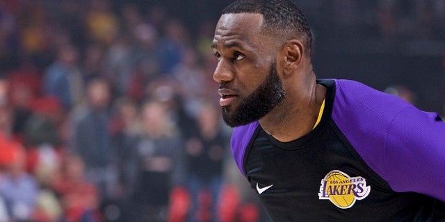 LeBron James with the L.A. Lakers.