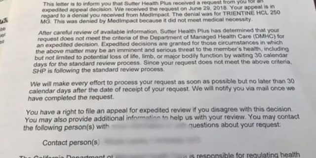 Dendy said without the medication, he will "die a slow death."