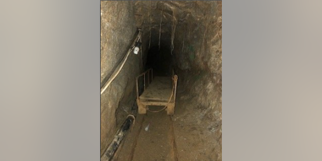 The tunnel included a rail system.