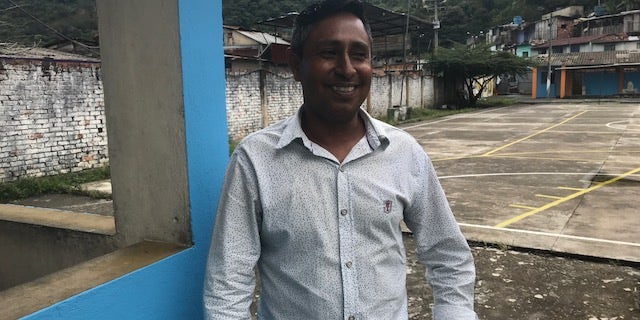 Albert Ramos, president of the Community Action Board in Coscuez, manages local requests and complaints in the 2,800-person emerald mining community