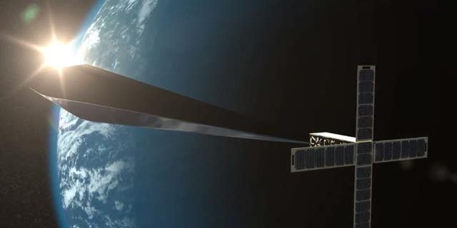 Design concept rendering for Trevor Paglen: Orbital Reflector, co-produced and presented by the Nevada Museum of Art.