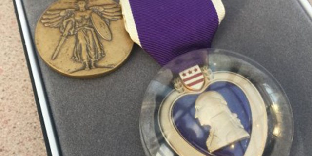 World War I soldier Perry Loyd's Purple Heart.