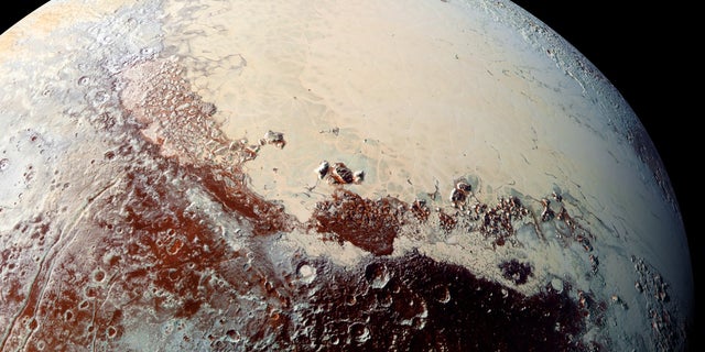 Pluto, seen by NASA's New Horizons spacecraft during its epic flyover of the dwarf planet in July 2015.