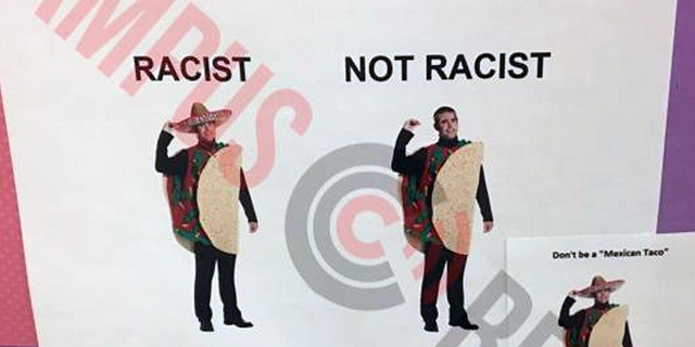 Michigan State University has posters instructing students on whether or not their Halloween costume is racist.