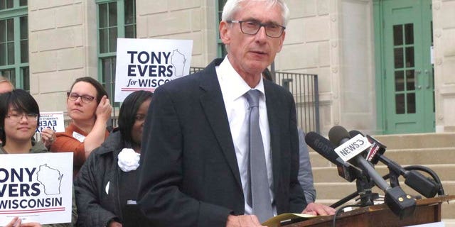 In this Sept. 28, 2018 photo, Democratic candidate for governor Tony Evers, speaks in Madison, Wis. (AP)