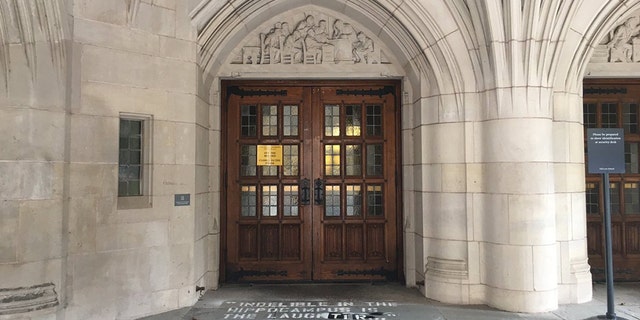 The entrance to the Yale Law School building was spray-painted with quotes from Christine Blasey Ford's testimony against U.S. Supreme Court Justice Brett Kavanaugh.