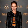 Kendra Wilkinson is ready for Halloween as she steps out in black-and-orange attire for the "Nights of the Jack" launch at King Gillette Ranch  in Calabasas, Calif. on October 10, 2018.  