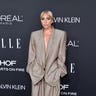 Lady Gaga rocks a pantsuit  for Elle's 25th annual Women in Hollywood celebration presented by Moët &amp; Chandon at the Four Seasons Hotel Los Angeles at Beverly Hills on October 15, 2018. 