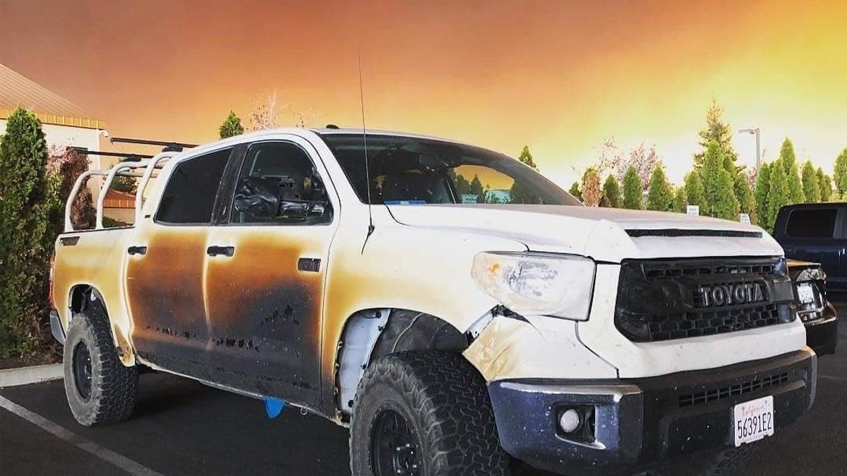 A California nurse credited his Toyota Tundra to saving his life. 