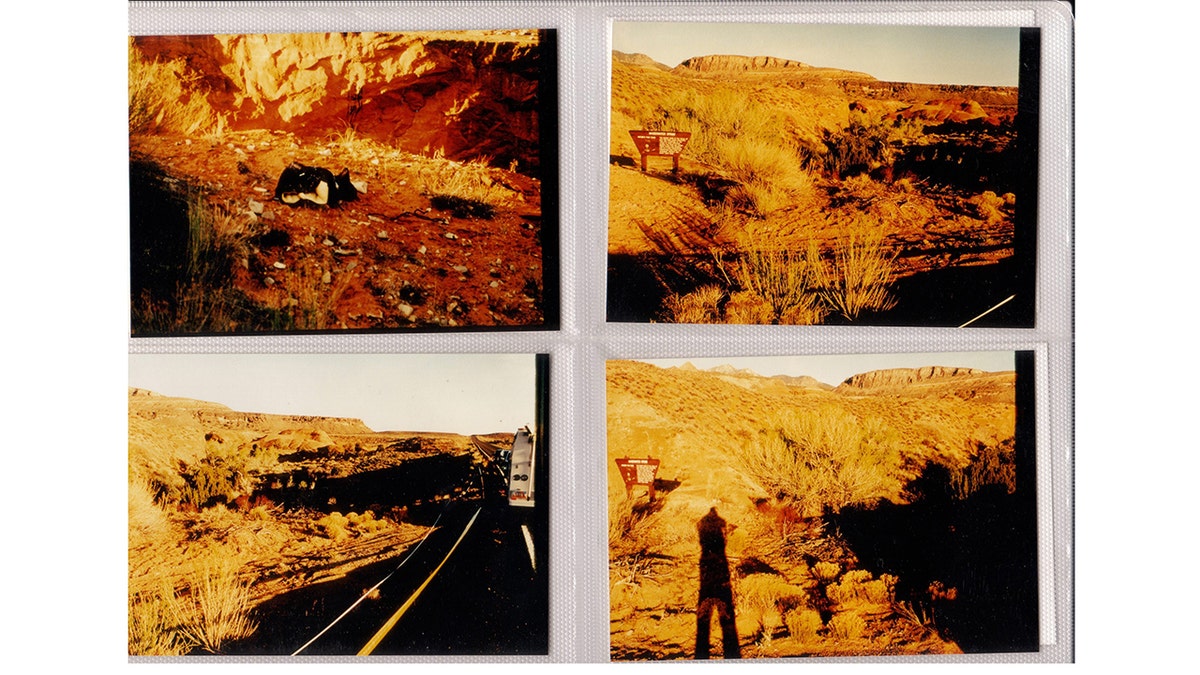 The crime scene where the Lena Reyes-Geddes' body was found near Lake Powell in Utah.