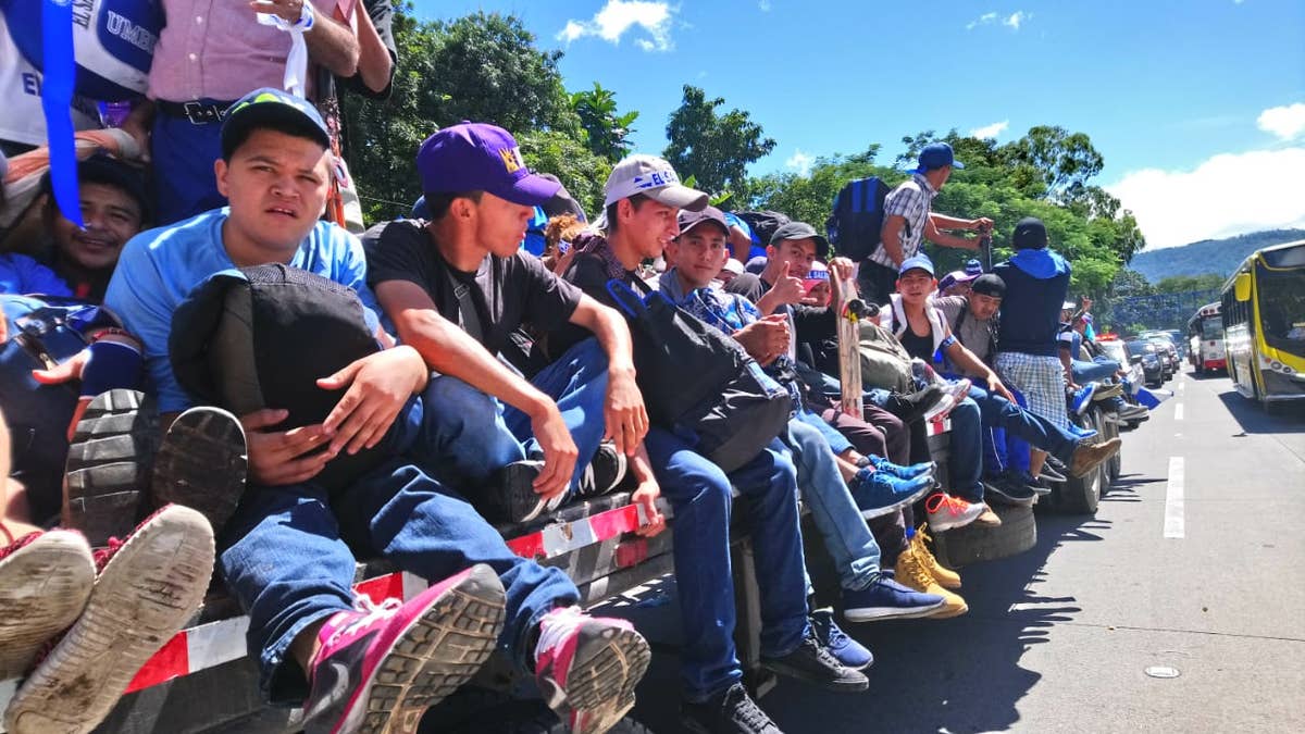 Migrants congregating in El Salvador on Oct. 27. (Courtesy of the Center for a Secure Free Society)