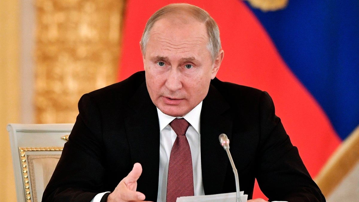 File photo - Russian President Vladimir Putin speaks during a meeting in Moscow's Kremlin, Russia, Tuesday, Nov. 27, 2018.