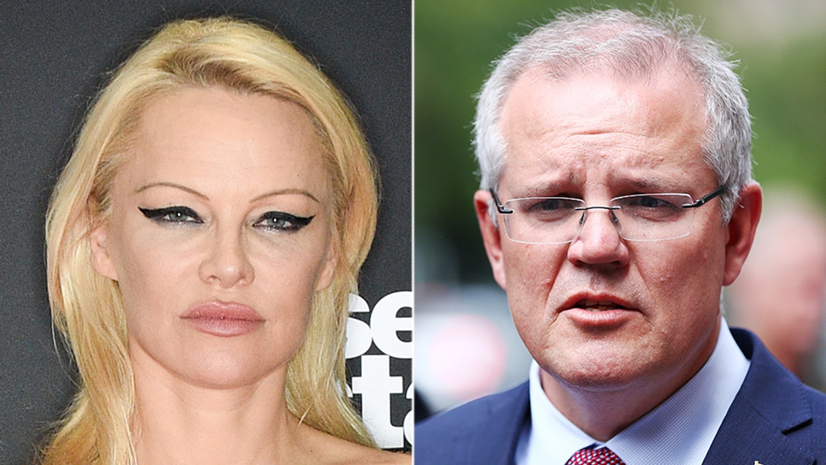 Pamela Anderson slammed Australian Prime Minister Scott Morrison for his "smutty" comments.