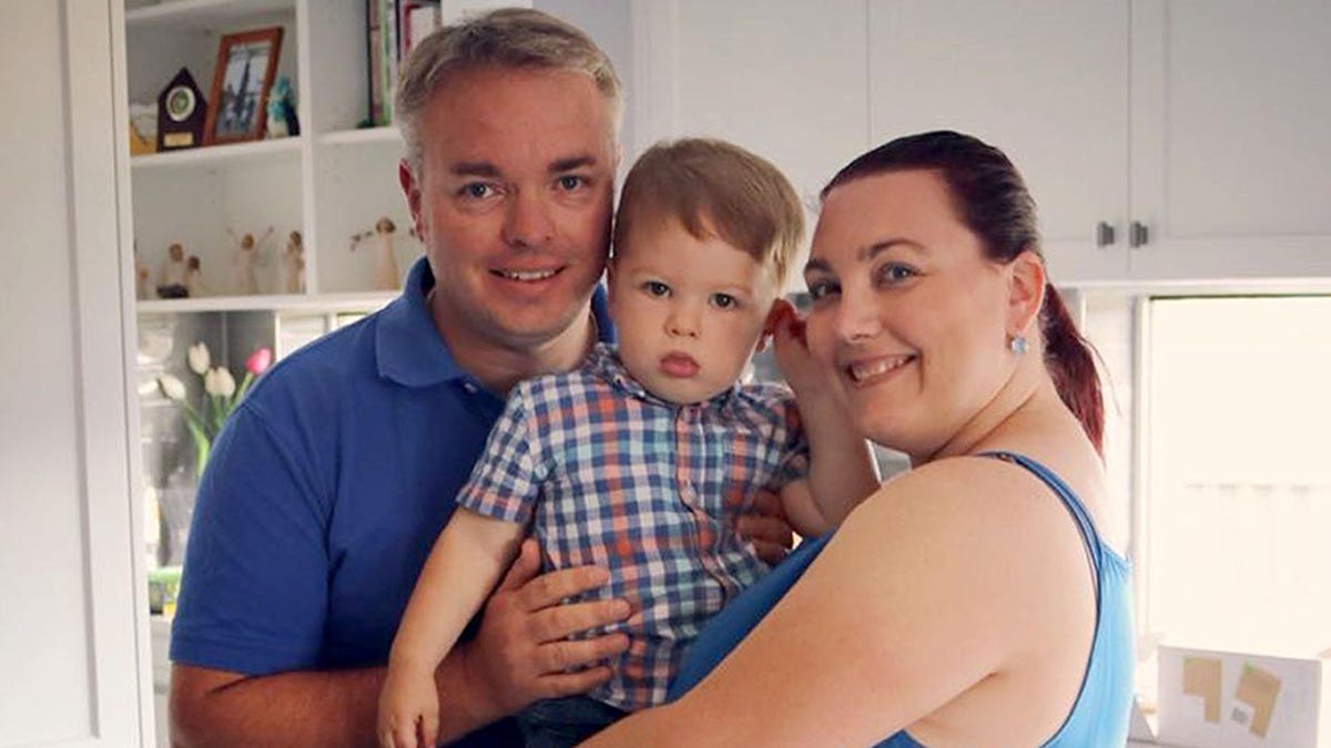 In preparation for his son Masons third birthday, devoted dad Shane Hallford, 43, claims to have forked out $35 on a special frog-themed birthday cake from his local Woolworths store in Tamworth, New South Wales, Australia.