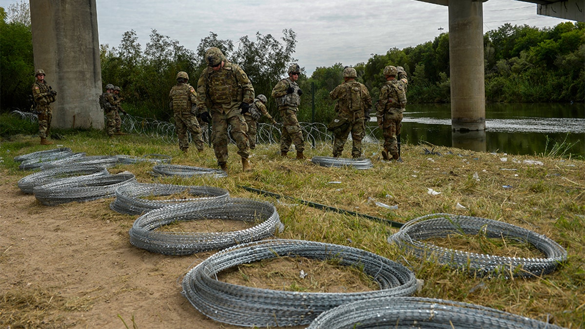 The barrier was installed near the Hidalgo Texas Port of Entry, underneath the McAllen-Hidalgo International Bridge, which crosses the river from Texas into Mexico.