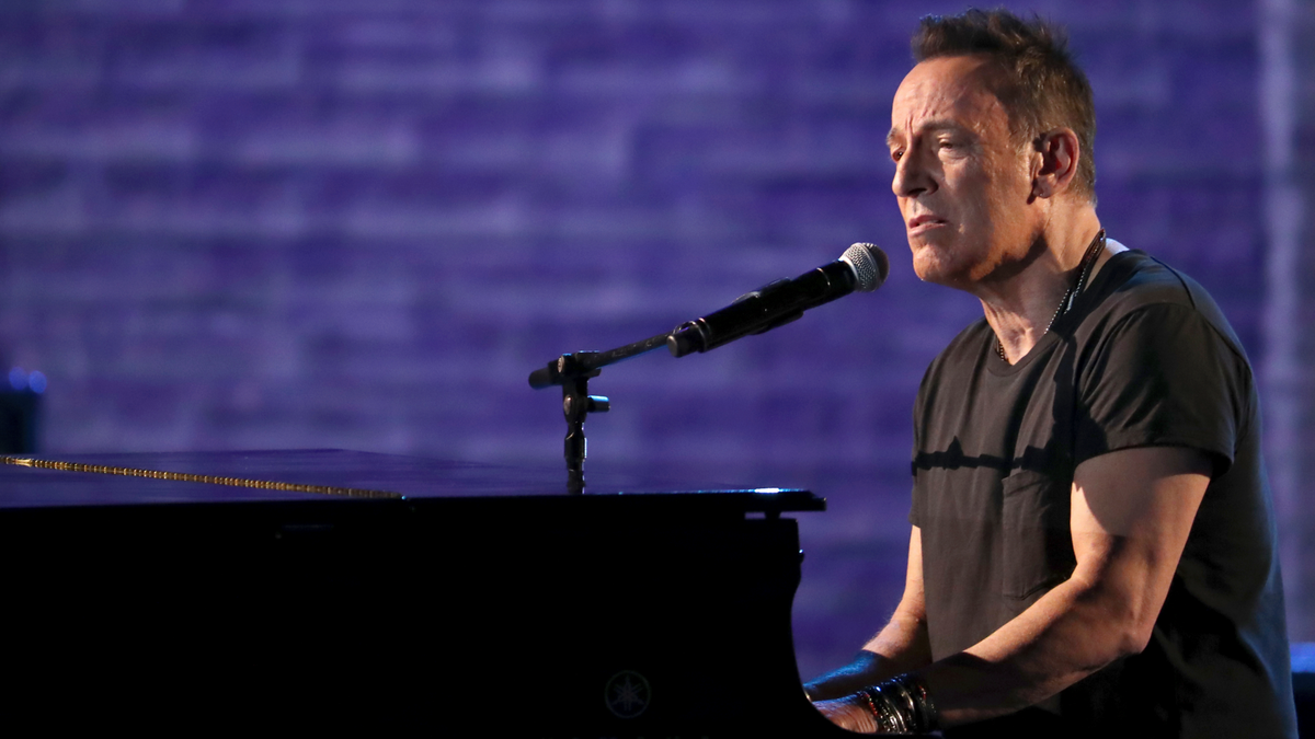 Bruce Springsteen performs at the 72nd annual Tony Awards at Radio City Music Hall, in New York, on June 10, 2018.