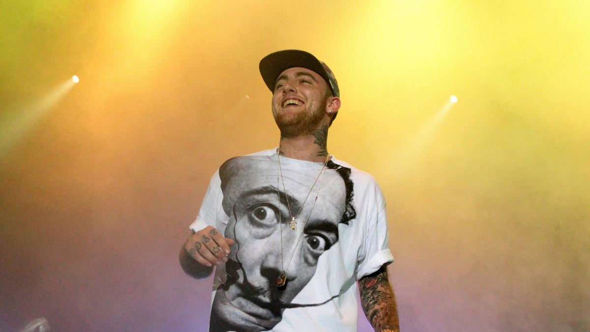 FILE - In this July 13, 2013, file photo, Rapper Mac Miller performs on his Space Migration Tour at Festival Pier in Philadelphia. The 26-year-old was found unresponsive in his Los Angeles home on Sept. 7 and declared him dead soon after.