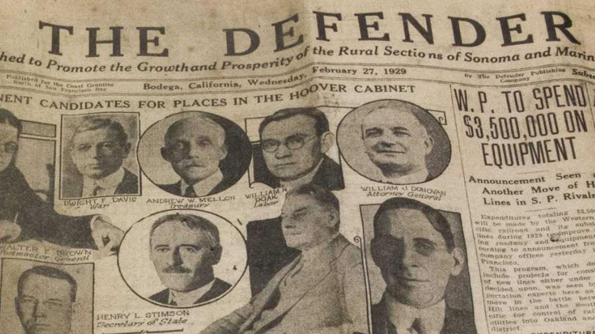 A photo of the copy of The Defender's Feruary 1929 issue.