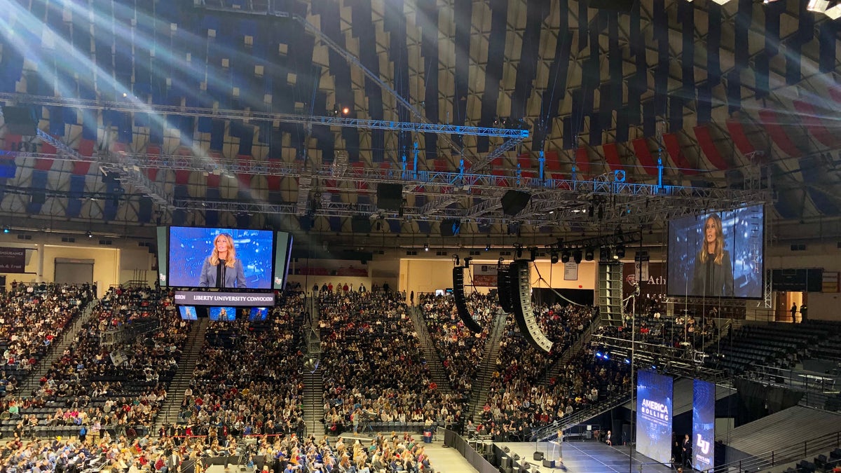 First lady Melania Trump speaking at "Battling the Opioid Crisis" at Liberty University.