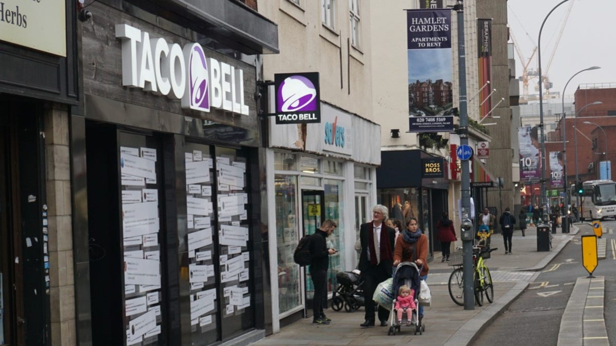 The first London Taco Bell opens November 23.