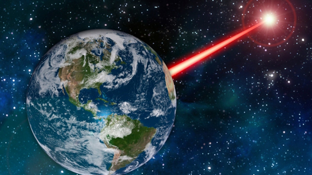 An MIT study proposes that laser technology on Earth could emit a beacon strong enough to attract attention from as far as 20,000 light years away. (Credit: MIT News)