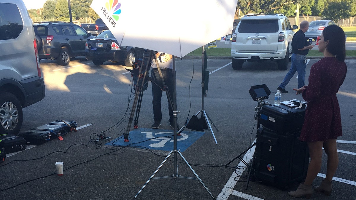 MSNBC’s Mariana Atencio apologized after her crew set up a live shot that blocked a disabled veteran from parking in a handicapped spot. (James Berrie)