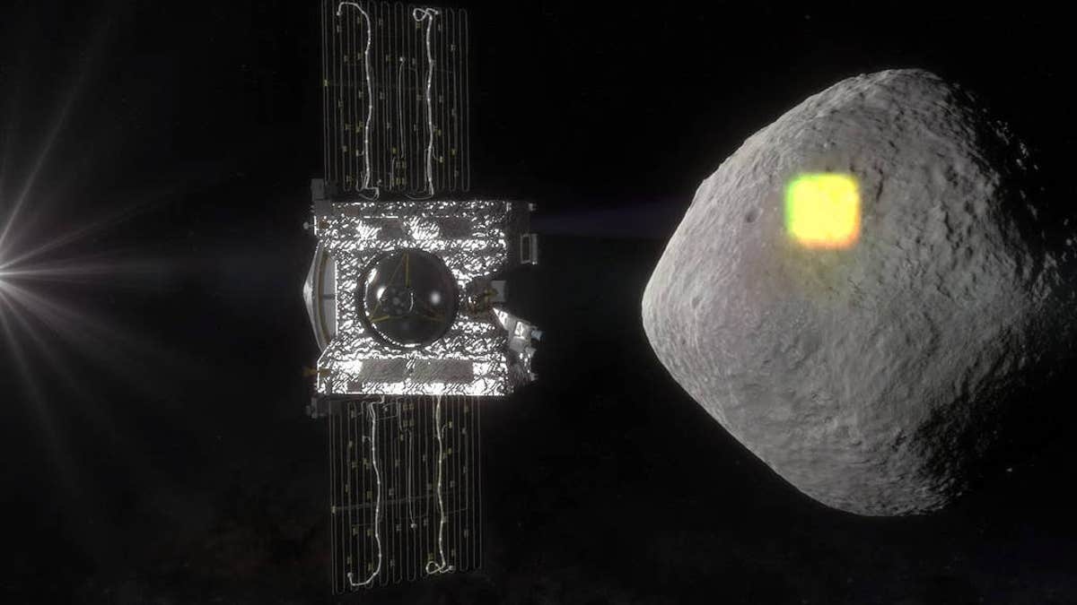 Artist's impression of OSIRIS-REx and asteroid Bennu. (NASA/Goddard/University of Arizona)