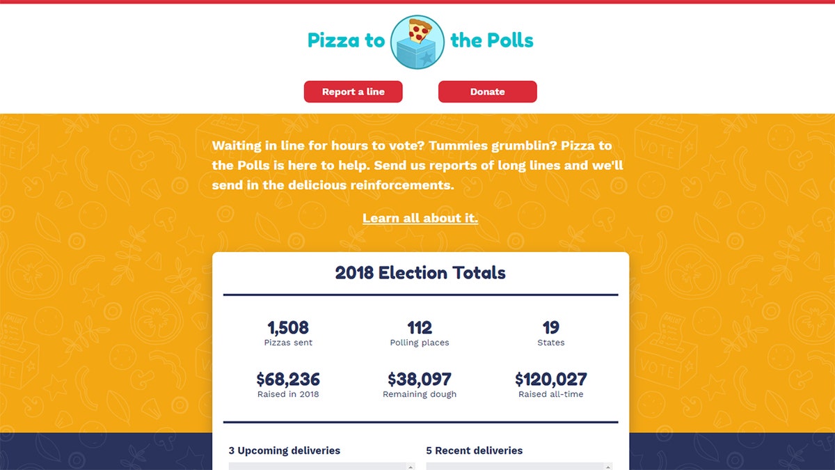 The organization's official website shares stats of deliveries and donations, seen here as of Tuesday morning.