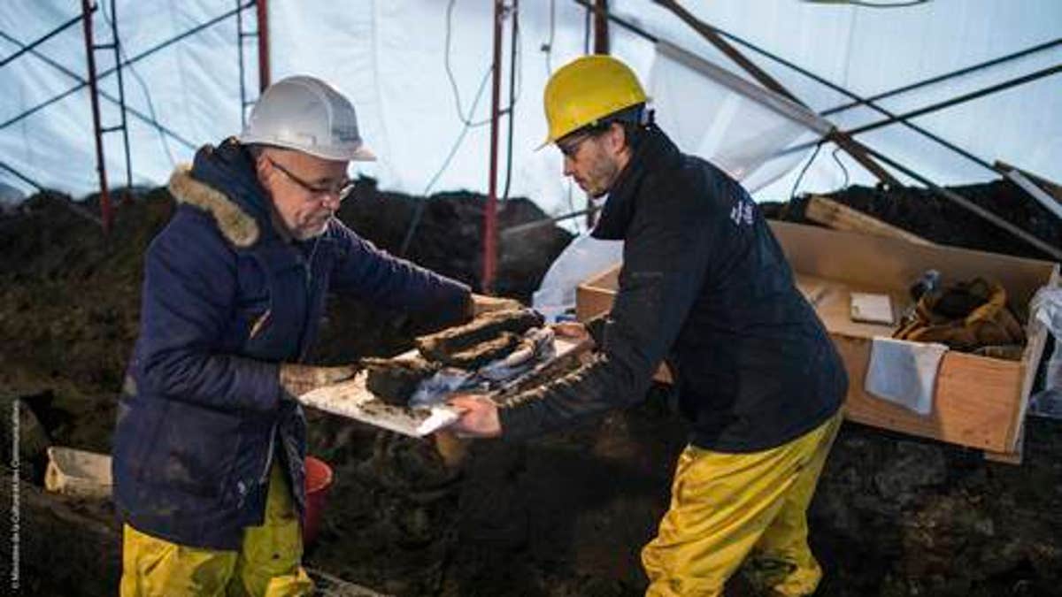 The rampart pieces will be carefully dried out at an indoor location, a process that takes an estimated two years. (Quebec Ministry of Culture)