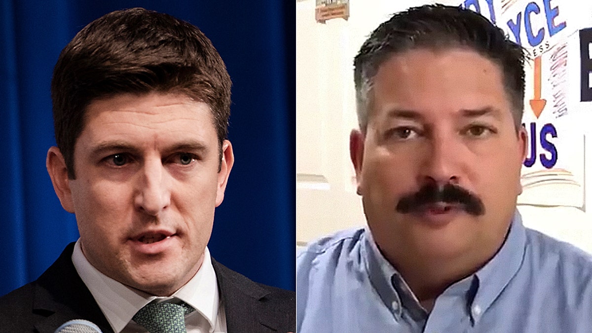 The race between Randy Bryce (right) and Bryan Steil (left) is ranked as leaning Republican. 