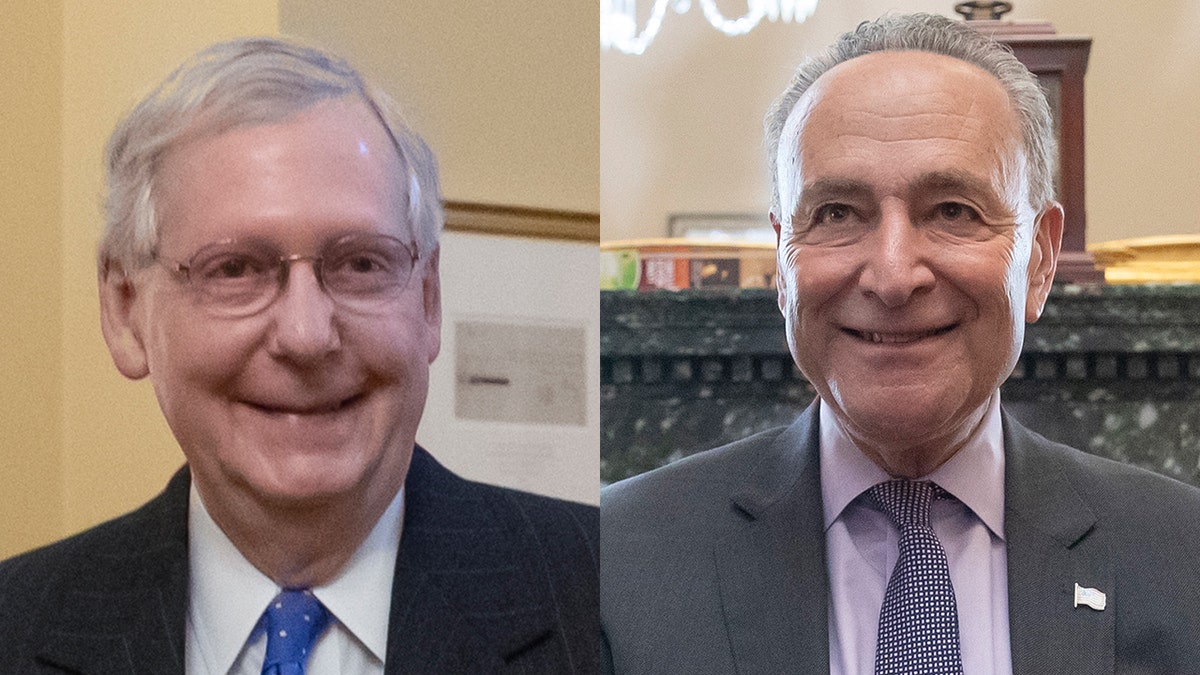 Kentucky Sen. Mitch McConnell on Wednesday was re-elected majority leader of the Senate Republican conference, as Democrats voted to keep New York Sen. Chuck Schumer as their leader. (AP)