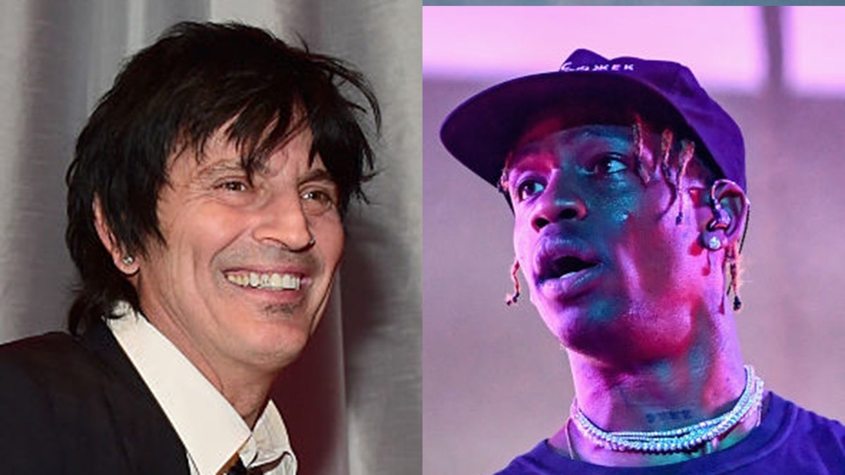 Tomme Lee, left, accused Travis Scott of 'ripping off' his set design.