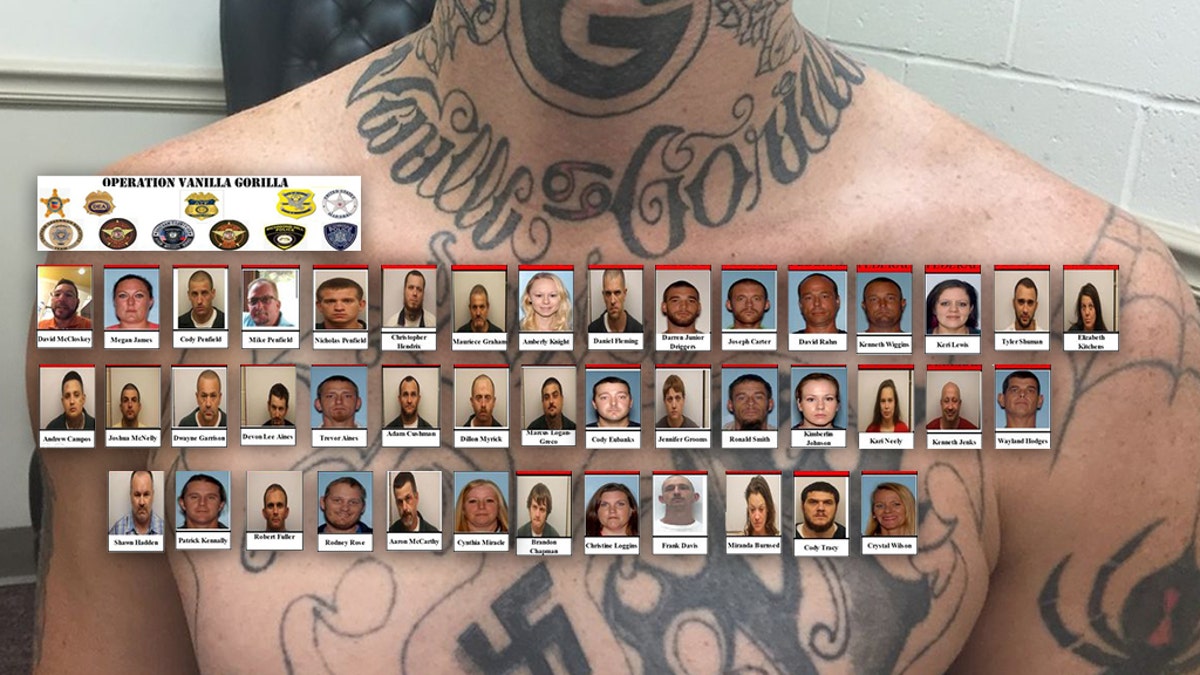 The Department of Justice announced Monday 43 men and women linked to the "Ghost Face Gangsters" were indicted on charges "related to drug trafficking and firearms possession throughout eastern Georgia and beyond.”
