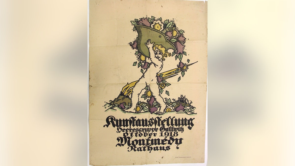 The poster advertising an art exhibition in German-occupied France during the final weeks of World War I. (National WWI Museum and Memorial)