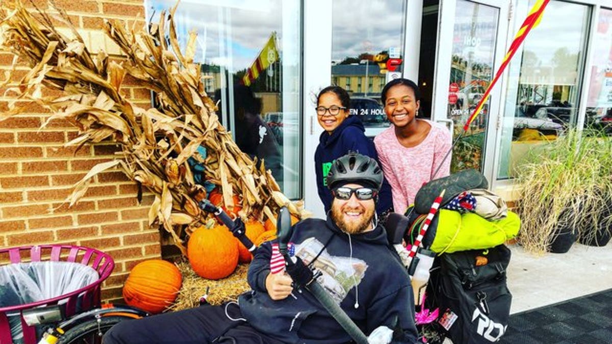 James Dobson,32, was killed Tuesday afternoon while riding his bike cross-country to raise money for childhood cancer.